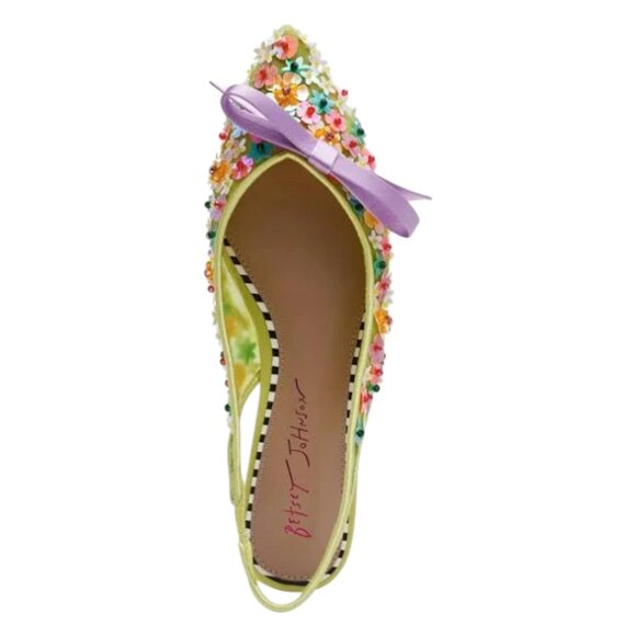 BETSEY JOHNSON Laylah Slingback Sequined Flats - Picture 3 of 5